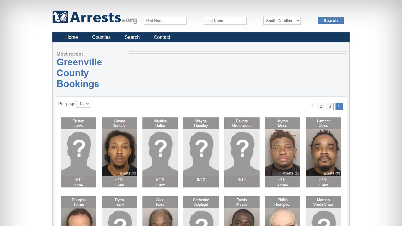 Greenville County Arrests and Inmate Search